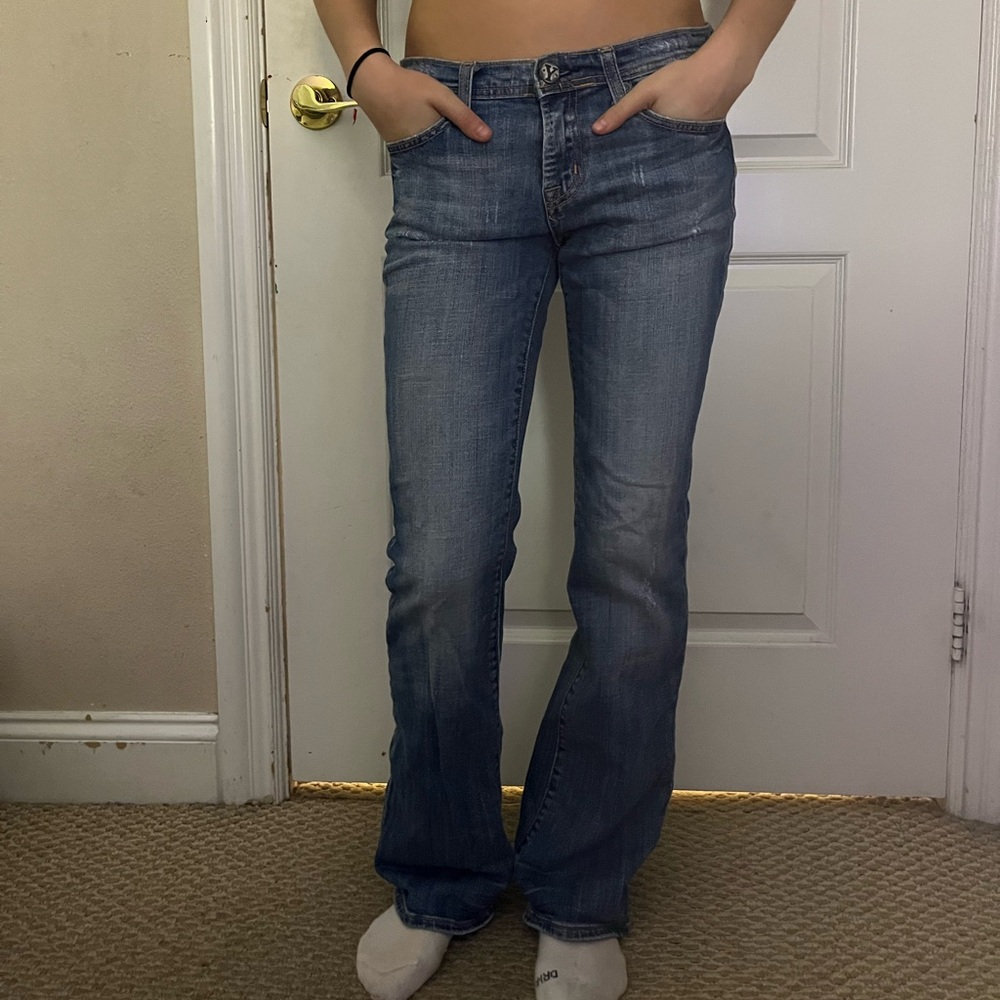 mid-low rise bootcut jeans
